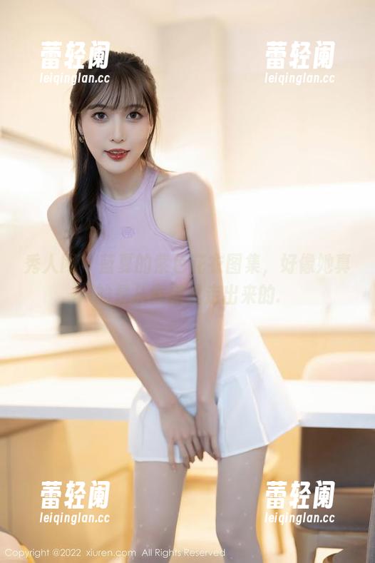 秀人网 - 蓝夏的紫色花衣图集，好像她真的是从童话里走出来的.